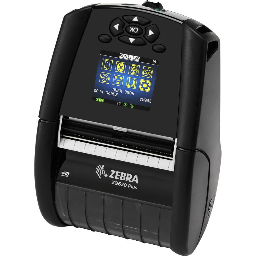 Zebra ZQ620 Plus Desktop, Industrial, Mobile Direct Thermal Printer - Monochrome - Label/Receipt Print - Bluetooth - Near Field Communication (NFC) ZQ62-AUFA0B4-00