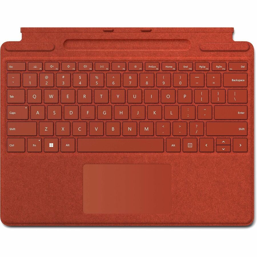 Microsoft Signature Keyboard/Cover Case Microsoft Surface Pro 3, Surface Pro 4, Surface Pro 6, Surface Pro 8, Surface Pro 9, Surface Pro X Tablet, Stylus - Poppy Red FFQ-00102