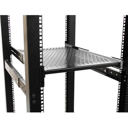 StarTech.com 2U 20 to 30in Adjustable Mounting Depth Vented Sliding Rack Mount Shelf - 50lbs / 22.7kg - 24in Deep UNISLDSHF19