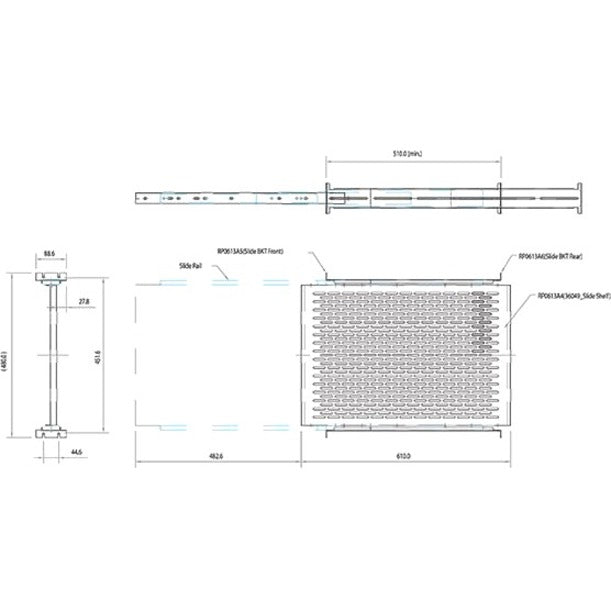 StarTech.com 2U 20 to 30in Adjustable Mounting Depth Vented Sliding Rack Mount Shelf - 50lbs / 22.7kg - 24in Deep UNISLDSHF19