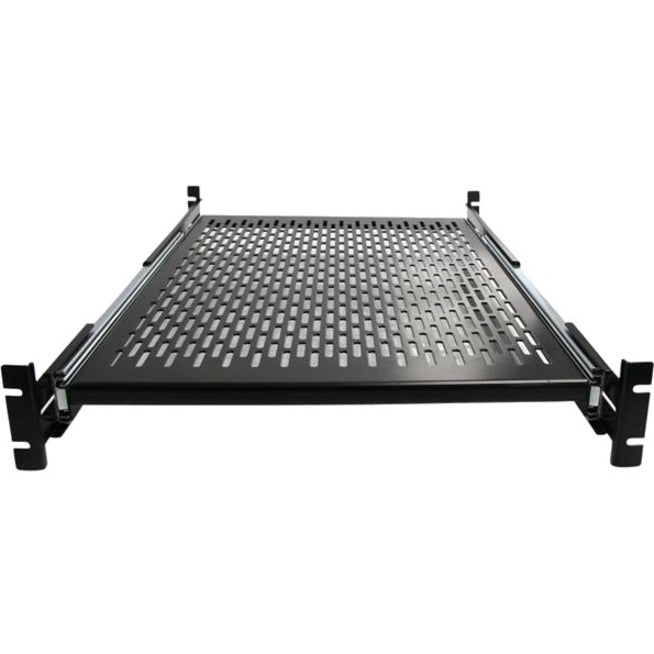 StarTech.com 2U 20 to 30in Adjustable Mounting Depth Vented Sliding Rack Mount Shelf - 50lbs / 22.7kg - 24in Deep UNISLDSHF19