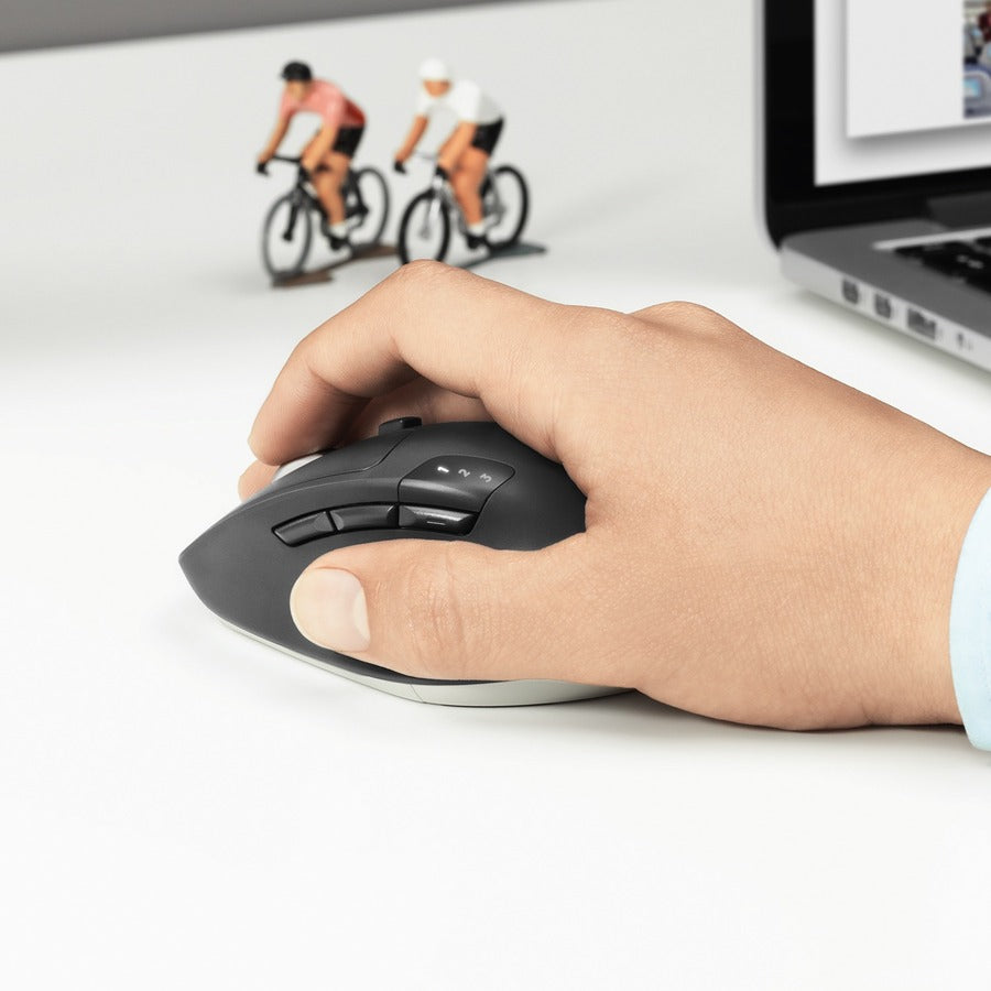 Logitech M720 Triathlon Multi-Device Wireless Mouse, Bluetooth, USB Unifying Receiver, 1000 DPI, 8 Buttons, 2-Year Battery, Compatible with Laptop, PC, Mac, iPadOS - Black 910-004790