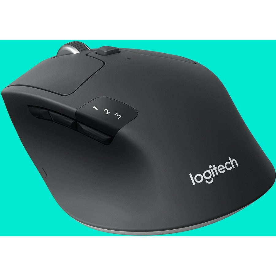 Logitech M720 Triathlon Multi-Device Wireless Mouse, Bluetooth, USB Unifying Receiver, 1000 DPI, 8 Buttons, 2-Year Battery, Compatible with Laptop, PC, Mac, iPadOS - Black 910-004790