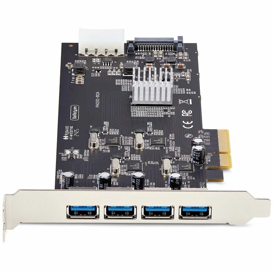 StarTech.com 4-Port USB PCIe Card, USB 3.2 5Gbps, PCI Express Expansion Card with 4x Independent USB Controllers, 4x USB-A Ports P5Q4A-USB-CARD