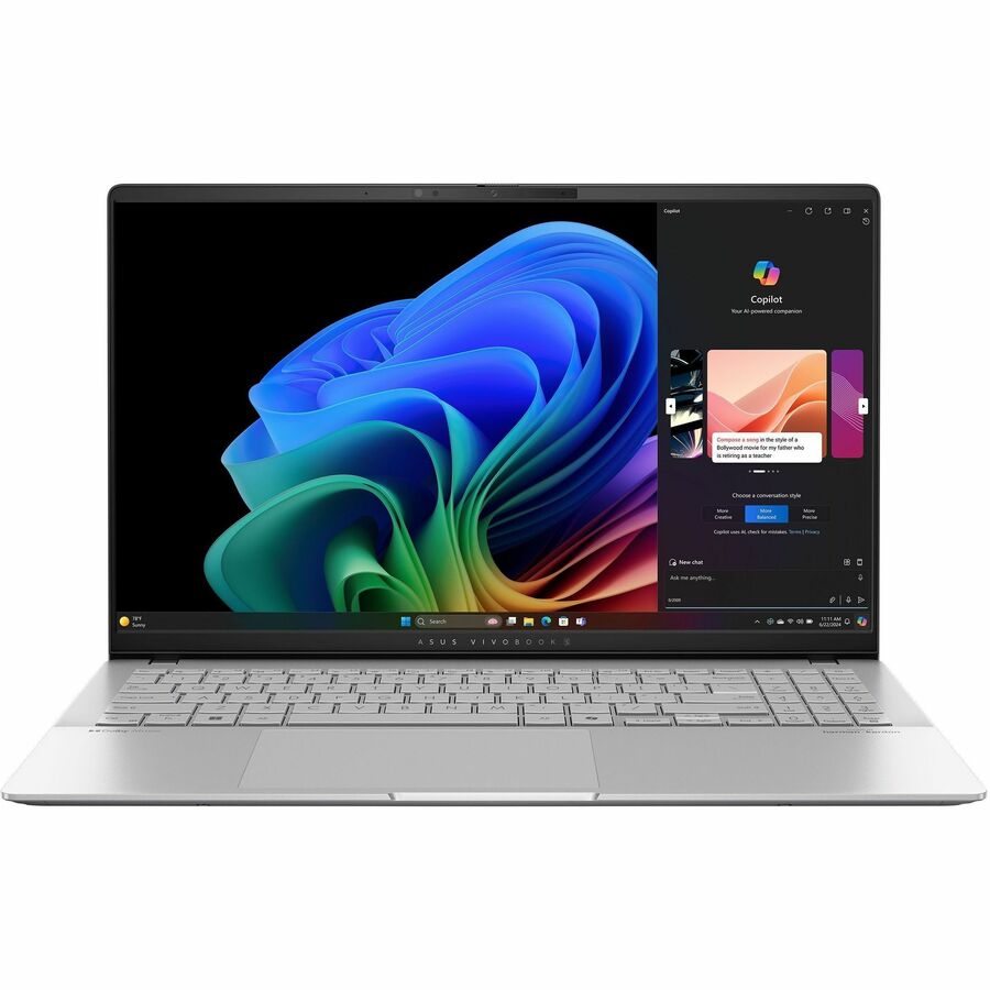 Asus Vivobook S 15 S5507 S5507QA-DB71-CB 15.6" Notebook - 3K - Qualcomm Snapdragon X Plus X1P-64-100 - 16 GB - Cool Silver S5507QA-DB71-CB