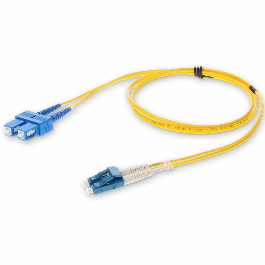 AddOn 10m SMF 9/125 Duplex SC/LC OS1 Yellow OFNR (Riser-Rated) Patch Cable ADD-SC-LC-10M9SMF