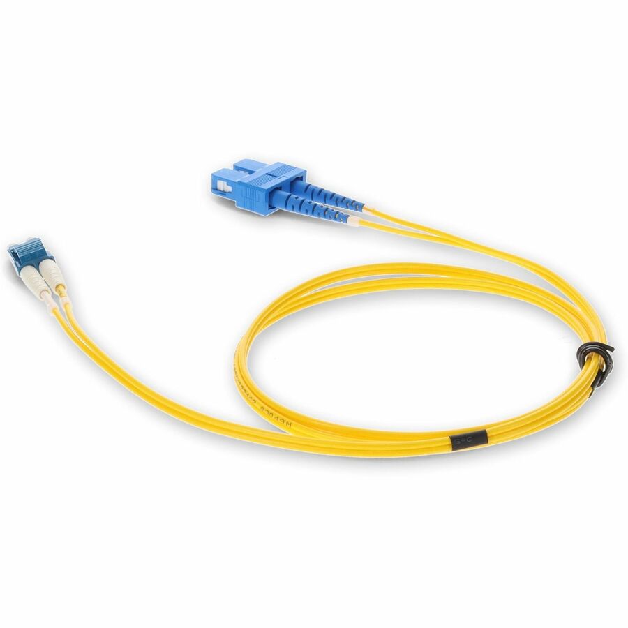 AddOn 10m SMF 9/125 Duplex SC/LC OS1 Yellow OFNR (Riser-Rated) Patch Cable ADD-SC-LC-10M9SMF