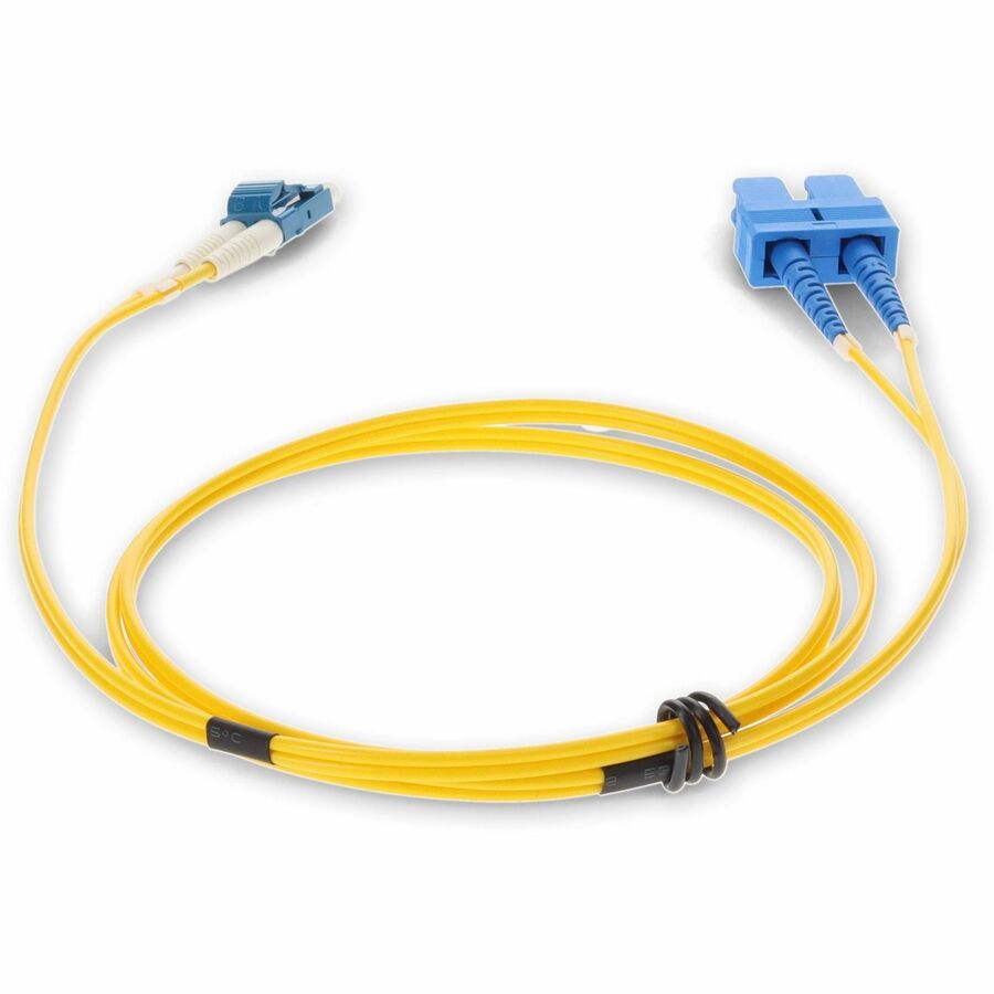 AddOn 10m SMF 9/125 Duplex SC/LC OS1 Yellow OFNR (Riser-Rated) Patch Cable ADD-SC-LC-10M9SMF