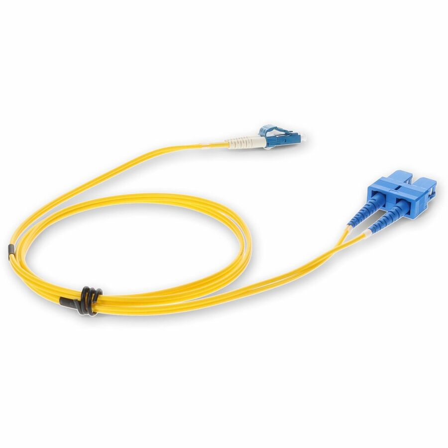 AddOn 10m SMF 9/125 Duplex SC/LC OS1 Yellow OFNR (Riser-Rated) Patch Cable ADD-SC-LC-10M9SMF