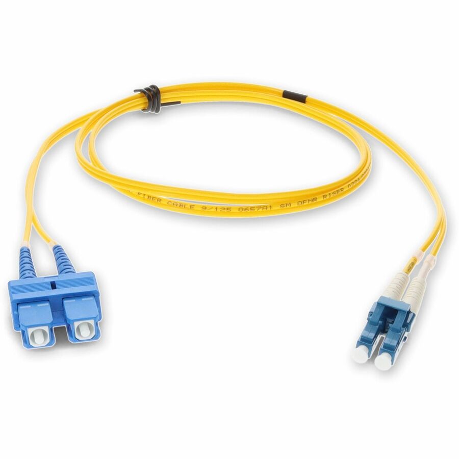 AddOn 10m SMF 9/125 Duplex SC/LC OS1 Yellow OFNR (Riser-Rated) Patch Cable ADD-SC-LC-10M9SMF