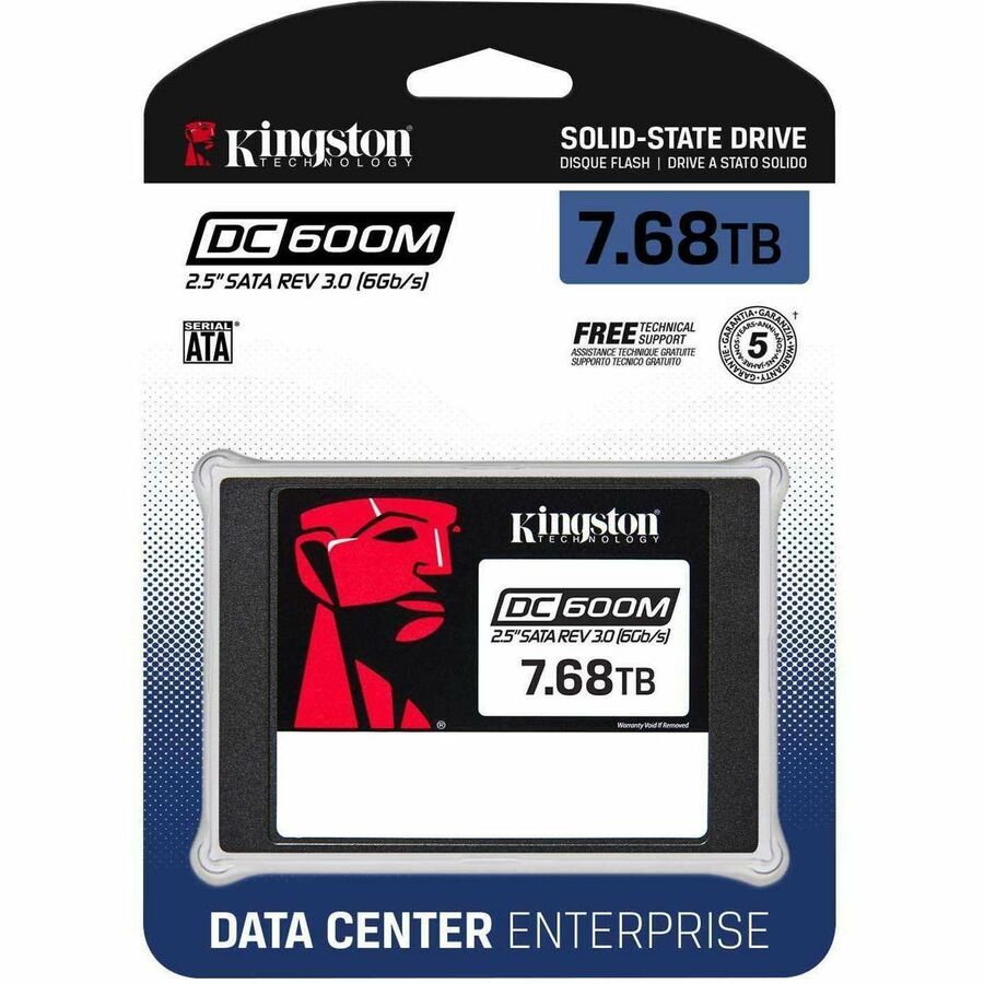 Kingston DC600M 7.50 TB Solid State Drive - 2.5" Internal - SATA (SATA/600) - Mixed Use SEDC600M/7680G