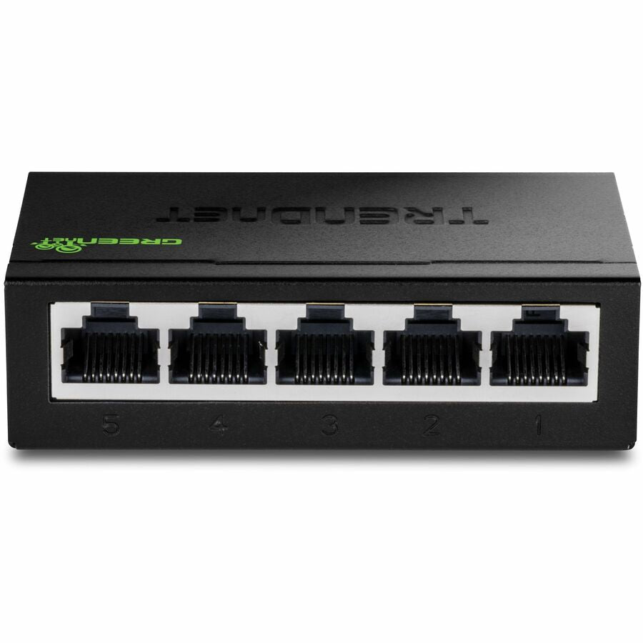 TRENDnet 5-Port Unmanaged Gigabit GREENnet Desktop Metal Switch, Ethernet-Network Switch, 5 x Gigabit Ports, Fanless, 10 Gbps Switching Fabric, Lifetime Protection, Black, TEG-S50g TEG-S50G