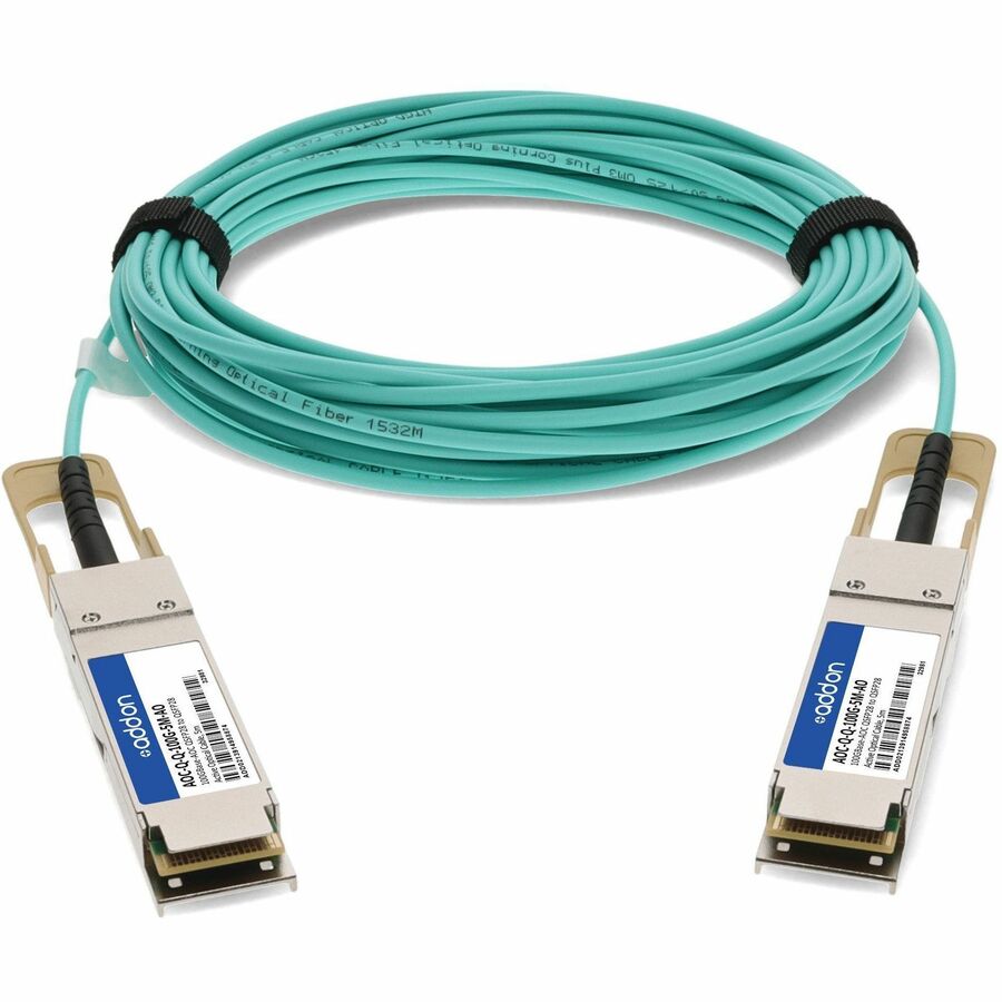 AddOn AOC-Q-Q-100G-5M-AO Fiber Optic Network Cable AOCQQ100G5MAO