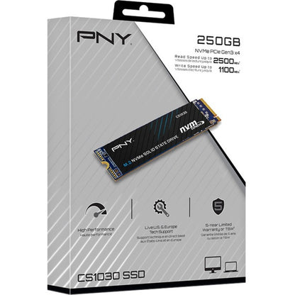 Disque SSD PNY CS1030 250 Go - M.2 2280 interne - PCI Express NVMe (PCI Express NVMe 3.0 x4) M280CS1030-250-RB