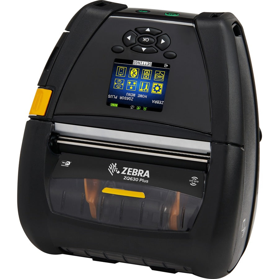 Zebra ZQ630 Plus Desktop, Industrial, Mobile Direct Thermal Printer - Monochrome - Label/Receipt Print - Bluetooth - Wireless LAN - Near Field Communication (NFC) - RFID ZQ63-AUWA004-00