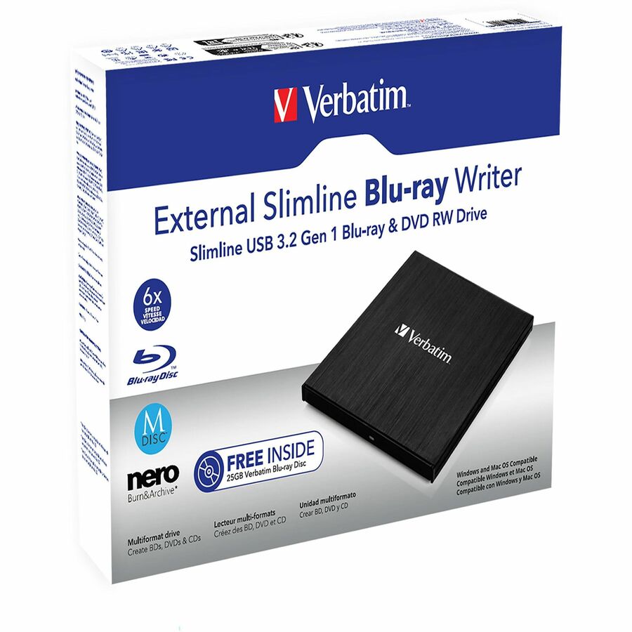 Verbatim Blu-ray Writer - External - Black 43890