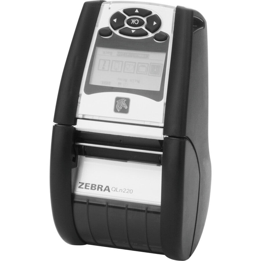 Zebra QLn220 Mobile Direct Thermal Printer - Monochrome - Portable - Label Print - USB - Serial - Bluetooth - Wireless LAN - Near Field Communication (NFC) - Battery Included QN2-AUNA0MB0-00