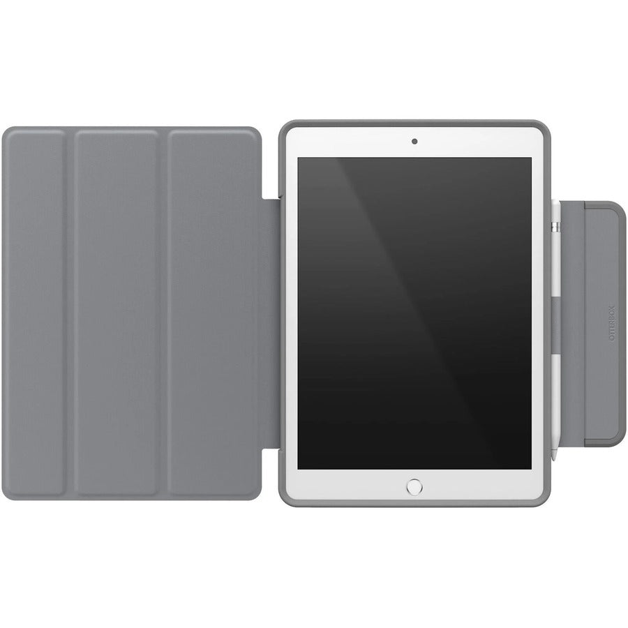 OtterBox Symmetry Series 360 Carrying Case (Folio) for 10.2" Apple iPad (9th Generation), iPad (8th Generation), iPad (7th Generation) Tablet - After Dark (Gray/Clear) 77-62049