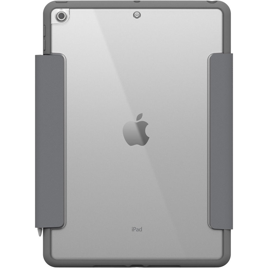 OtterBox Symmetry Series 360 Carrying Case (Folio) for 10.2" Apple iPad (9th Generation), iPad (8th Generation), iPad (7th Generation) Tablet - After Dark (Gray/Clear) 77-62049