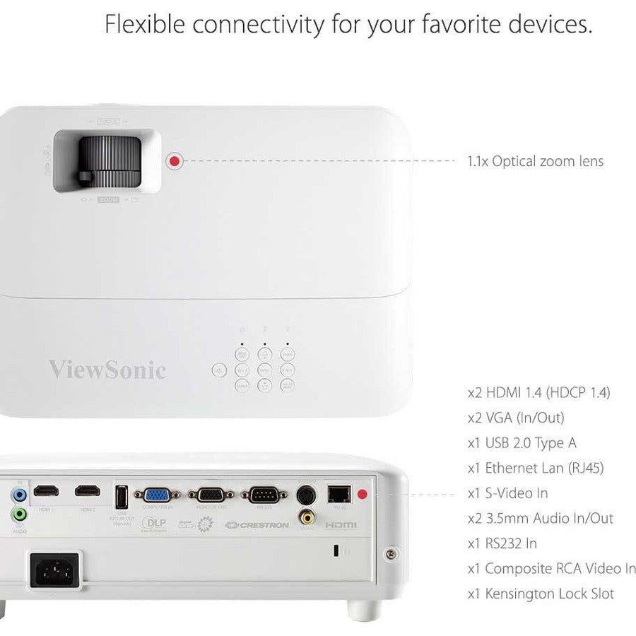 ViewSonic PG706WU DLP Projector - 16:10 - White PG706WU