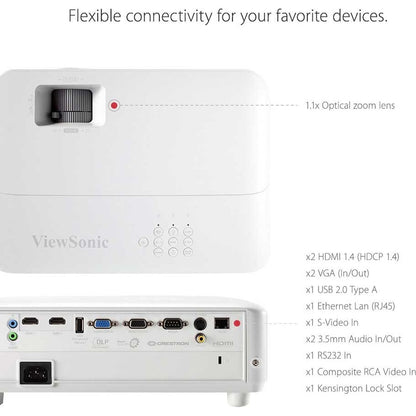 ViewSonic PG706WU DLP Projector - 16:10 - White PG706WU