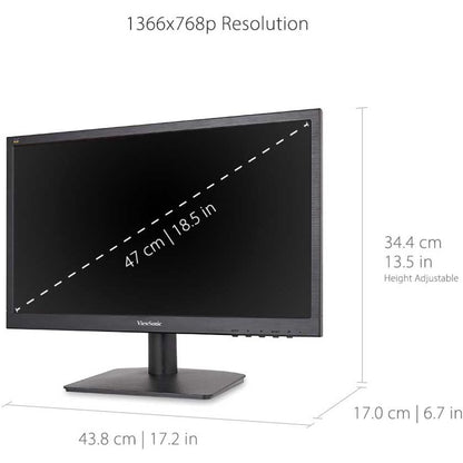 ViewSonic Value VA1903H 19" Class HD LED Monitor - 16:9 - Black VA1903H