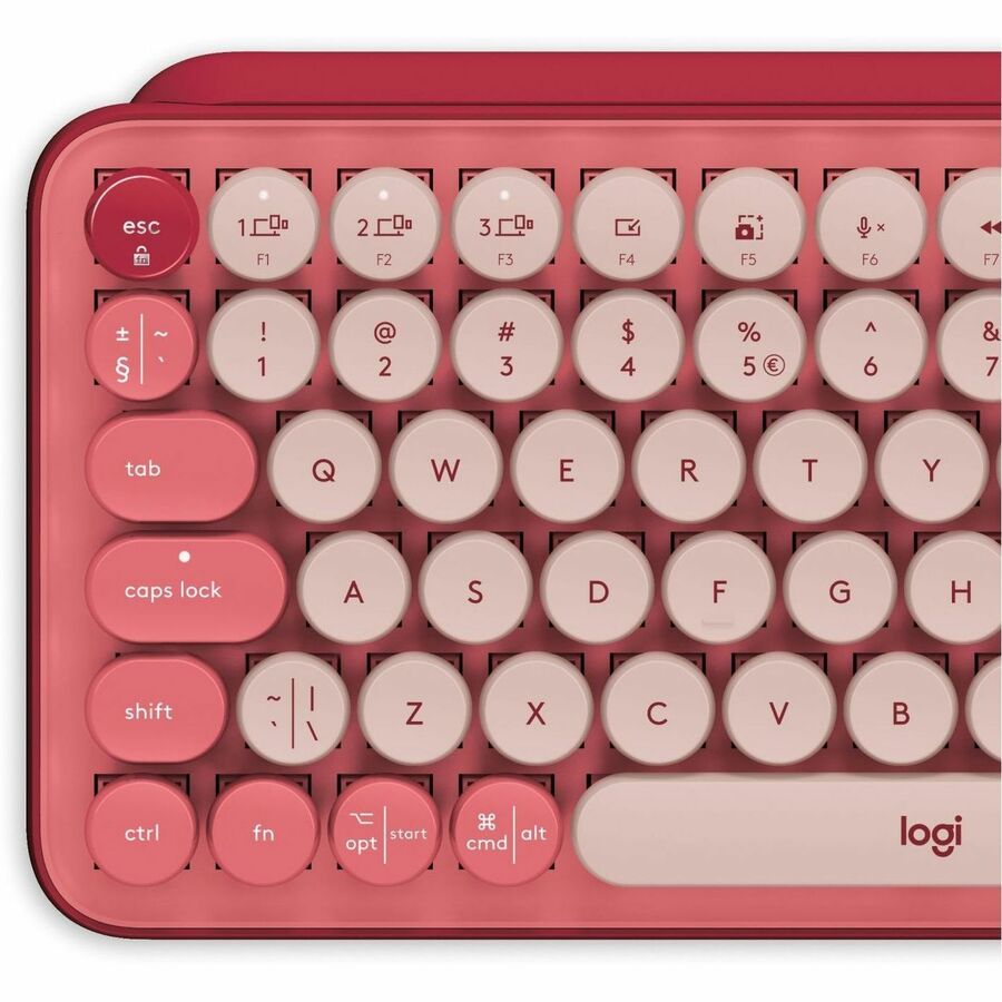 Logitech POP Keys Wireless Mechanical Keyboard With Emoji Keys - Heartbreaker Rose 920-010709