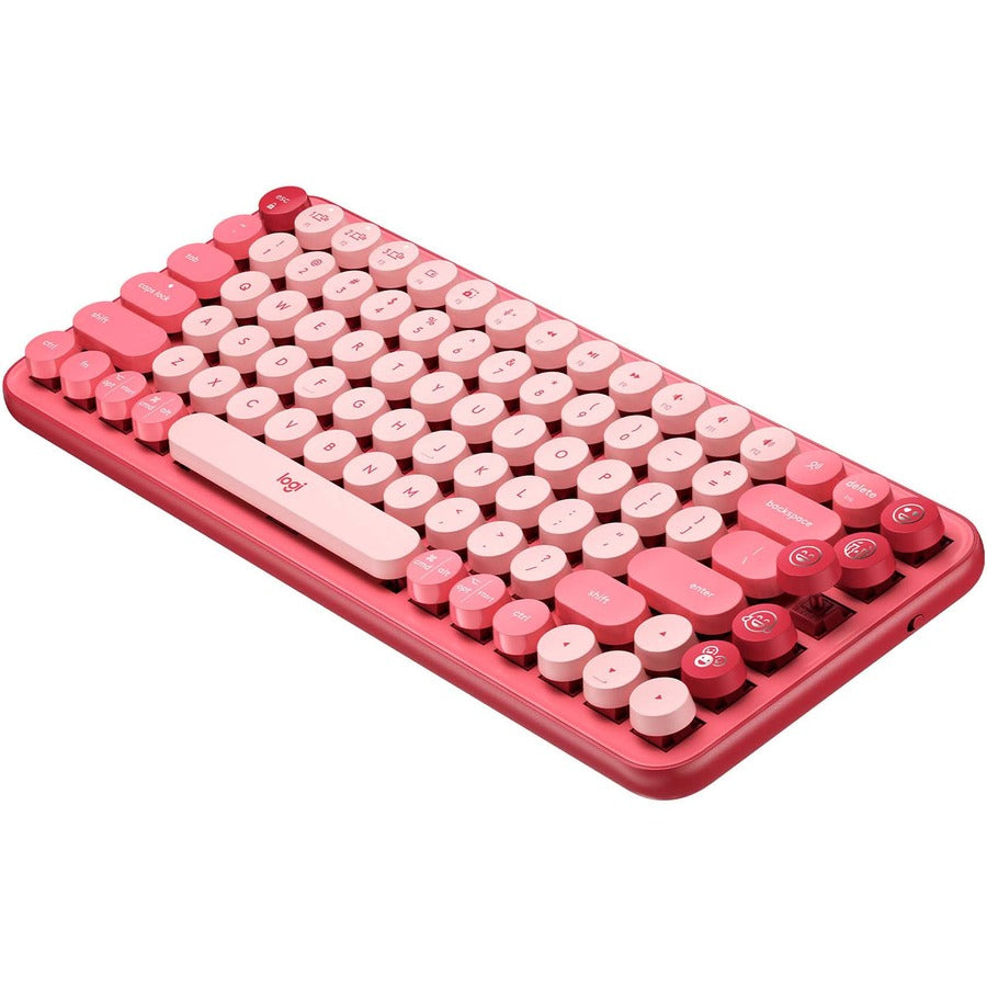 Logitech POP Keys Wireless Mechanical Keyboard With Emoji Keys - Heartbreaker Rose 920-010709