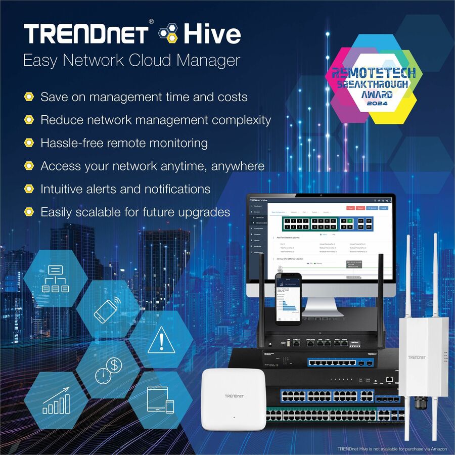 TRENDnet 20-Port Gigabit Web Smart Switch; 16 x Gigabit Ports; 4 x shared Gigabit Ports (RJ-45/SFP); VLAN; QoS; LACP; IPv6 Support; 40 Gbps Switching Capacity; Lifetime Protection; TEG-204WS TEG-204WS