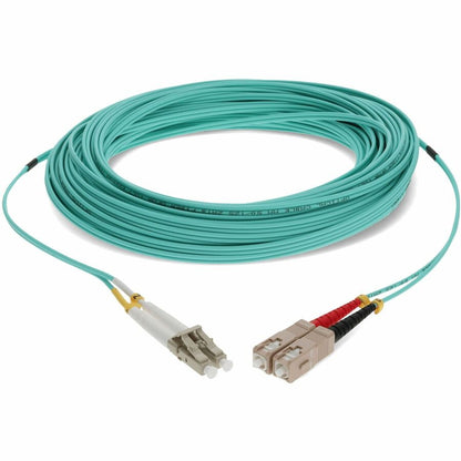 AddOn 15m Laser-Optimized Multi-Mode fiber (LOMM) Duplex SC/LC OM3 Aqua Patch Cable ADD-SC-LC-15M5OM3