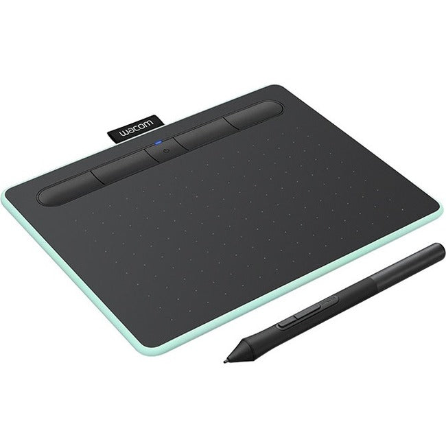 Wacom Intuos Wireless Graphics Drawing Tablet for Mac, PC, Chromebook & Android (medium) with Software Included - Black with Pistachio accent (CTL6100WLE0) CTL6100WLE0