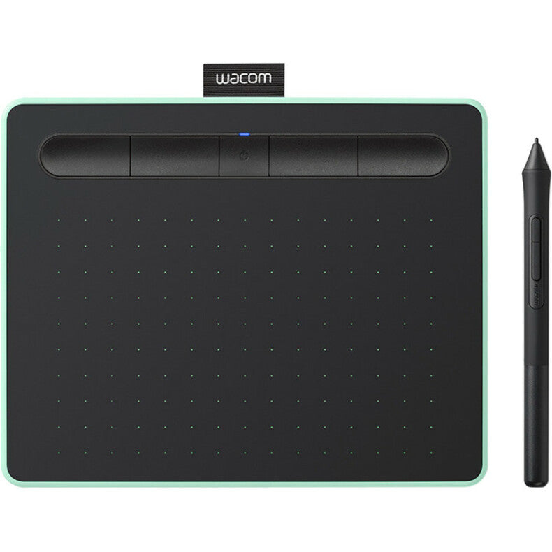 Wacom Intuos Wireless Graphics Drawing Tablet for Mac, PC, Chromebook & Android (medium) with Software Included - Black with Pistachio accent (CTL6100WLE0) CTL6100WLE0