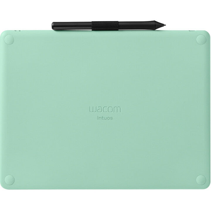 Wacom Intuos Wireless Graphics Drawing Tablet for Mac, PC, Chromebook & Android (medium) with Software Included - Black with Pistachio accent (CTL6100WLE0) CTL6100WLE0