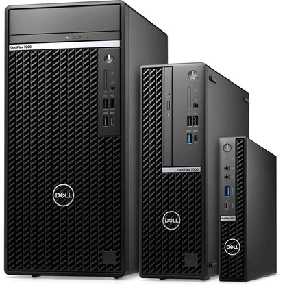 Dell OptiPlex 7000 Desktop Computer - Intel Core i5 12th Gen i5-12500 - vPro Technology - 8 GB - 256 GB SSD - Small Form Factor - Black F43M1