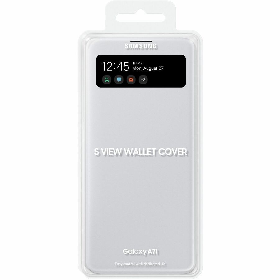 Samsung S View Carrying Case (Wallet) Samsung Galaxy A71 Smartphone, Card - White EF-EA715PWEGCA