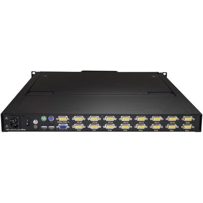 StarTech.com 16 Port Rackmount KVM Console w/ Cables - Integrated KVM Switch w/ 19" LCD - 1U LCD KVM Drawer 50000 MTBF - USB + VGA Support RKCONS1916K