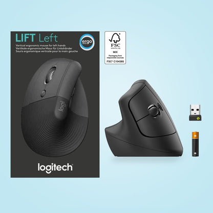 Logitech Lift Left Vertical Ergonomic Mouse (Graphite) 910-006467