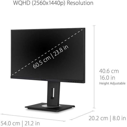 ViewSonic Graphic VG2455-2K 24" Class WQHD LED Monitor - 16:9 - Black VG2455-2K