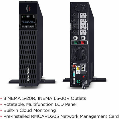 CyberPower Smart App Sinewave PR3000RTXL2UACN 3000VA Rack/Tower UPS PR3000RTXL2UACN