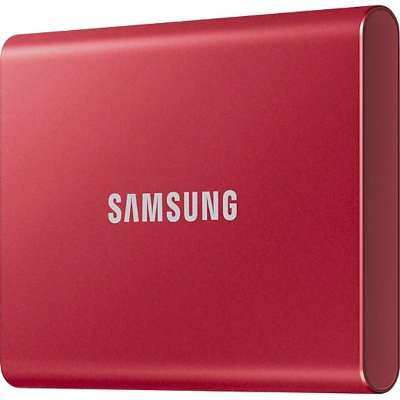 Samsung T7 MU-PC2T0R/AM 2 TB Portable Solid State Drive - External - PCI Express NVMe - Metallic Red MU-PC2T0R/AM