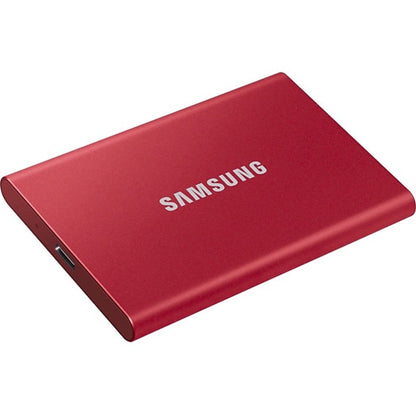 Samsung T7 MU-PC2T0R/AM 2 TB Portable Solid State Drive - External - PCI Express NVMe - Metallic Red MU-PC2T0R/AM