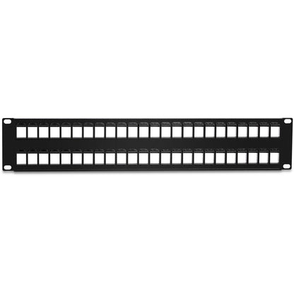 TRENDnet 48-Port Blank Keystone 2U HD Patch Panel, 2U 19" Rackmount Housing, HD Keystone Network Patch Panel, Recommended With TC-K25C6 & TC-K50C6 Cat6 Keystone Jacks (Sold Separately), Black, TC-KP48 TC-KP48