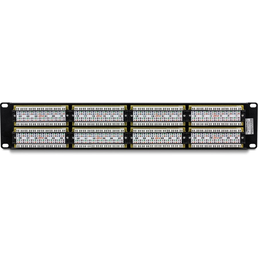 TRENDnet 48-Port Cat6 Unshielded Patch Panel, Wallmount Or Rackmount, Compatible With Cat3,4,5,5e,6 Cabling, For Ethernet, Fast Ethernet, Gigabit Applications, Black, TC-P48C6 TC-P48C6