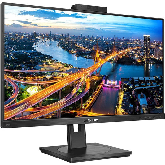 Moniteur LCD Full HD Philips 242B1H 24" avec webcam - 16:9 - Noir texturé 242B1H