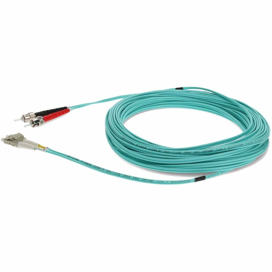 AddOn Fiber Optic Duplex Patch Network Cable ADD-ST-LC-15M5OM4