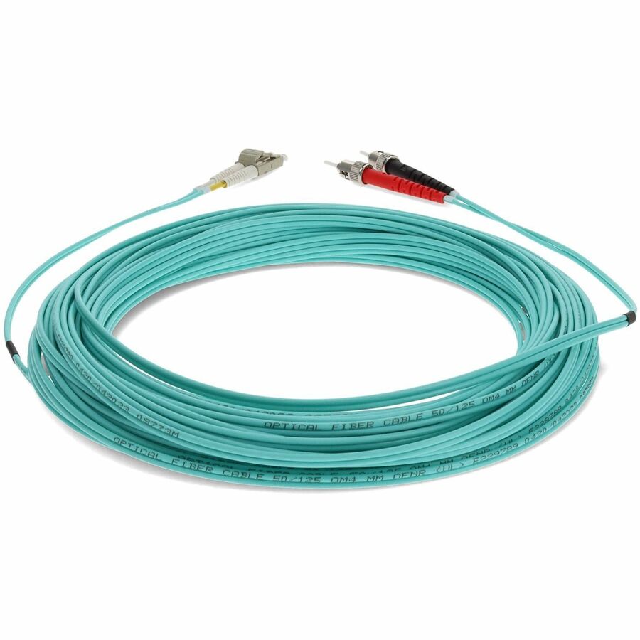 AddOn Fiber Optic Duplex Patch Network Cable ADD-ST-LC-15M5OM4