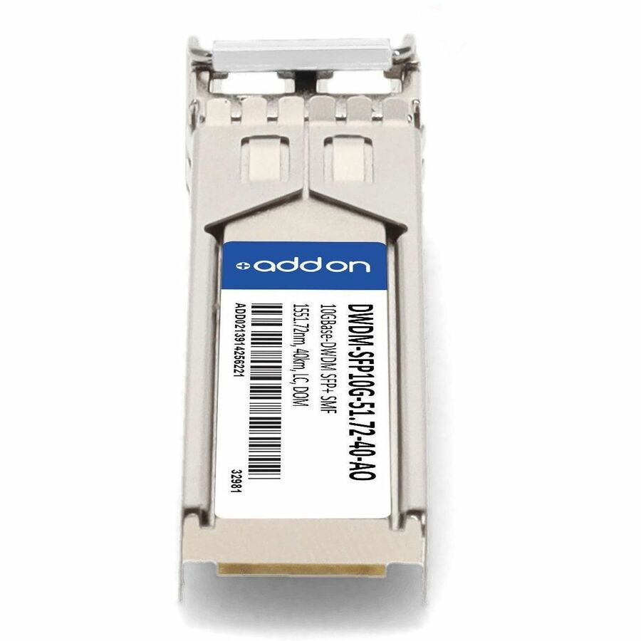 AddOn Cisco DWDM-SFP10G-51.72 Compatible TAA compliant 10GBase-DWDM 100GHz SFP+ Transceiver (SMF; 1551.72nm; 40km; LC; DOM) DWDM-SFP10G-51.72-40-AO