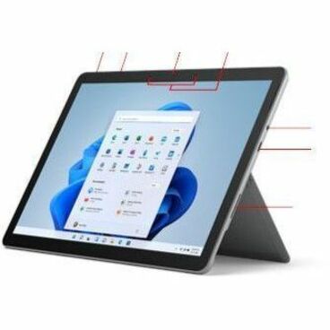 Microsoft Surface Go 4 Tablet - 10.5" - 8 GB - 64 GB Storage - Windows 10 - Platinum XH1-00001