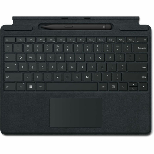 Microsoft Signature Keyboard/Cover Case Microsoft Surface Pro 8, Surface Pro 9, Surface Pro X Tablet, Stylus - Black 8X8-00002