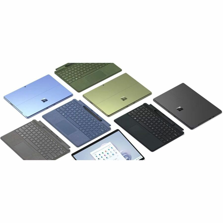 Microsoft Signature Keyboard/Cover Case Microsoft Surface Pro 8, Surface Pro 9, Surface Pro X Tablet, Stylus - Black 8X8-00002